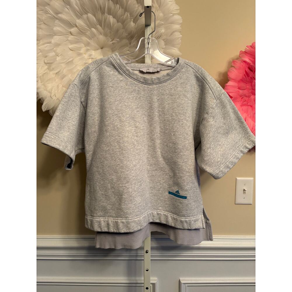 STELLA MCCARTNEY GREY SHORT SLEEVE SWEATSHIRT SIZE L